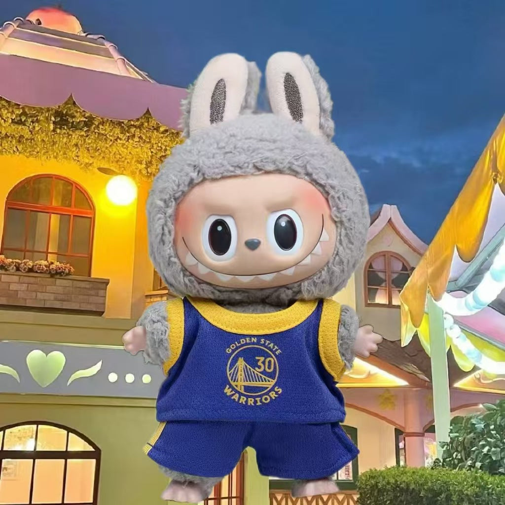 Basketball Uniforms 1 Set, Specially Designed Clothes for 17cm/6.7inch Popmart Labubu Dolls, Labubu Clothing Accessories ( No Dolls )
