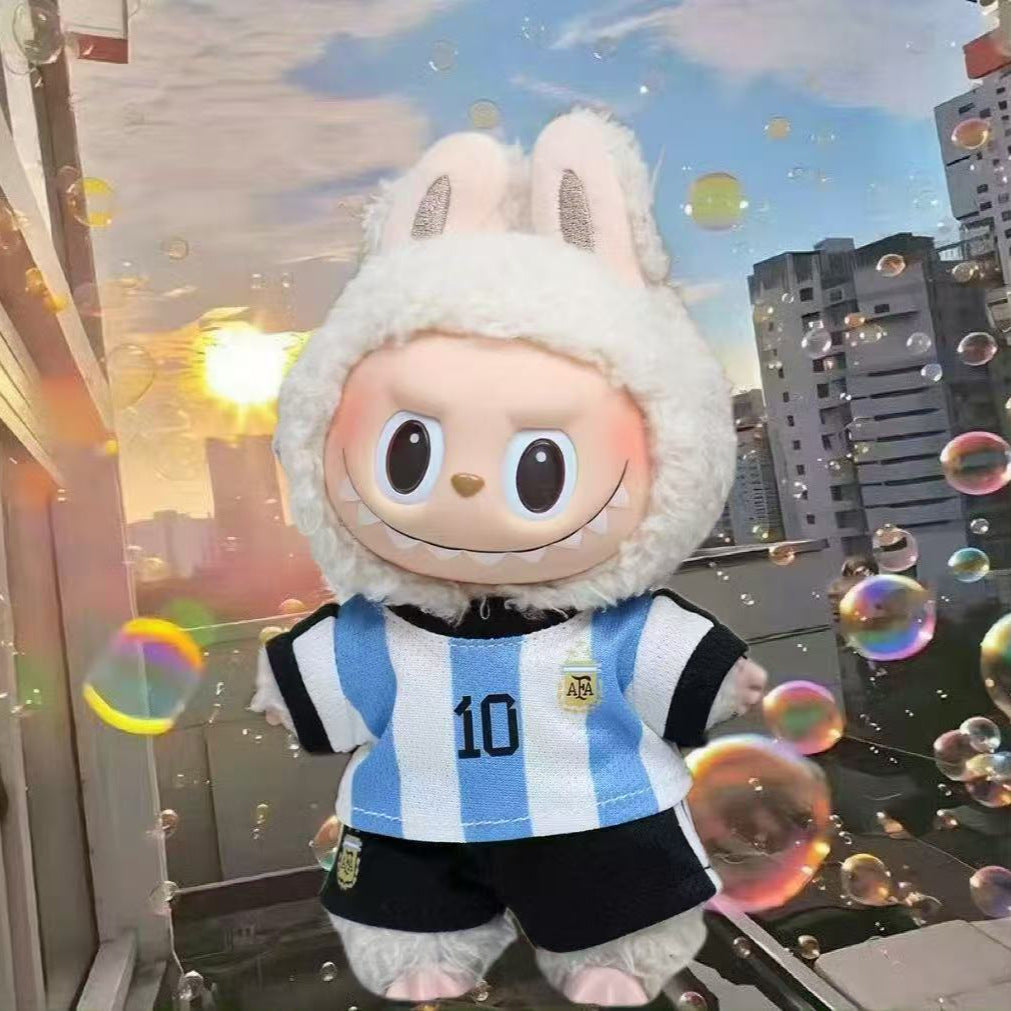 Basketball Uniforms 1 Set, Specially Designed Clothes for 17cm/6.7inch Popmart Labubu Dolls, Labubu Clothing Accessories ( No Dolls )