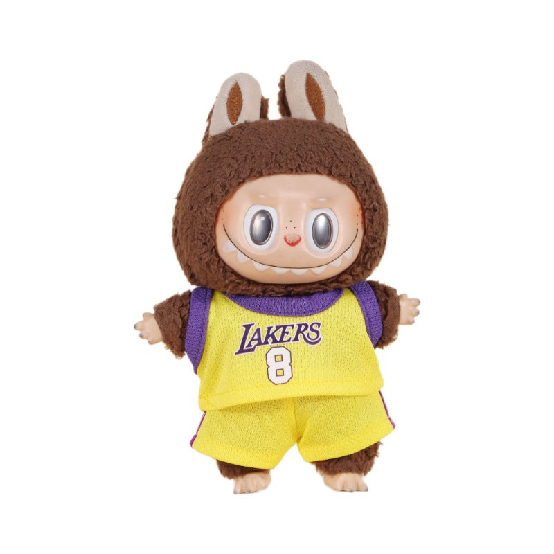 Basketball Uniforms 1 Set, Specially Designed Clothes for 17cm/6.7inch Popmart Labubu Dolls, Labubu Clothing Accessories ( No Dolls )