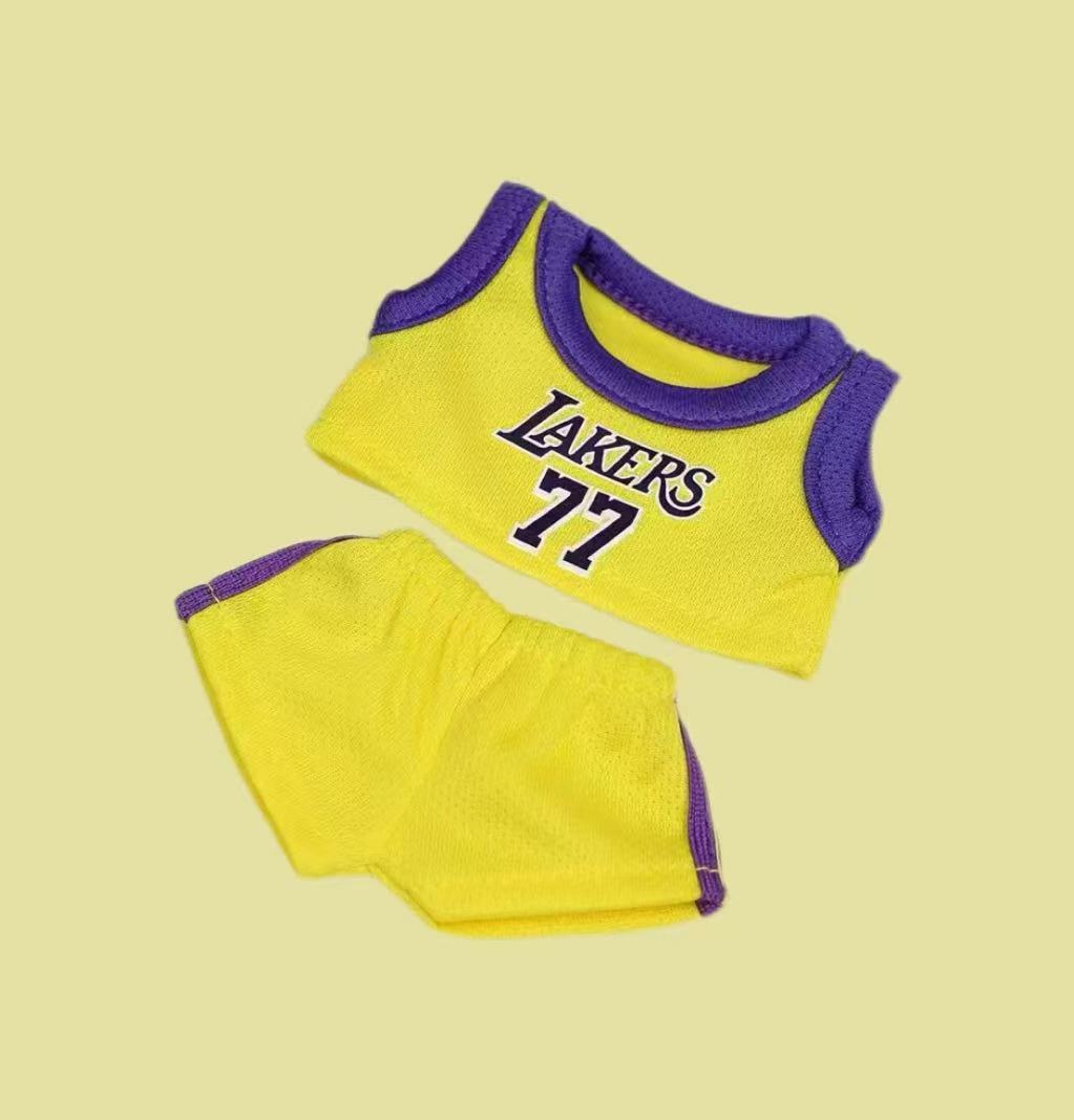 Basketball Uniforms 1 Set, Specially Designed Clothes for 17cm/6.7inch Popmart Labubu Dolls, Labubu Clothing Accessories ( No Dolls )