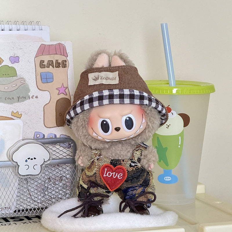Clothes for Labubu Doll - 1 Set 17cm/6.7inch Doll Clothes for Popmart Labubu, Premium Stylish Outfit with Accessories for Play & Display(No Doll)