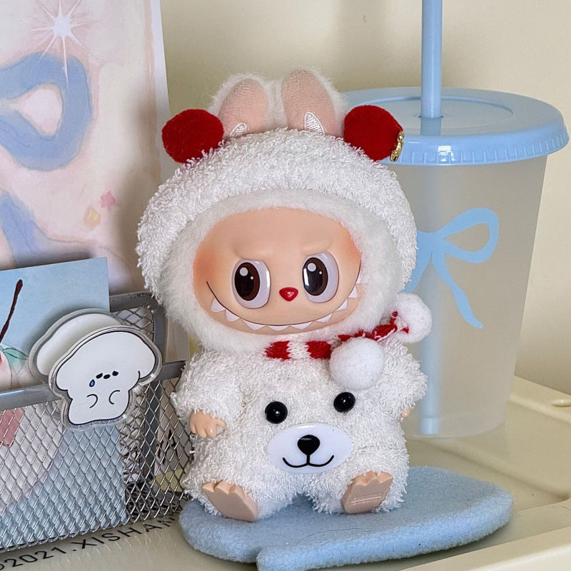 Clothes for Labubu Doll - 1 Set 17cm/6.7inch Doll Clothes for Popmart Labubu, Premium Stylish Outfit with Accessories for Play & Display(No Doll)