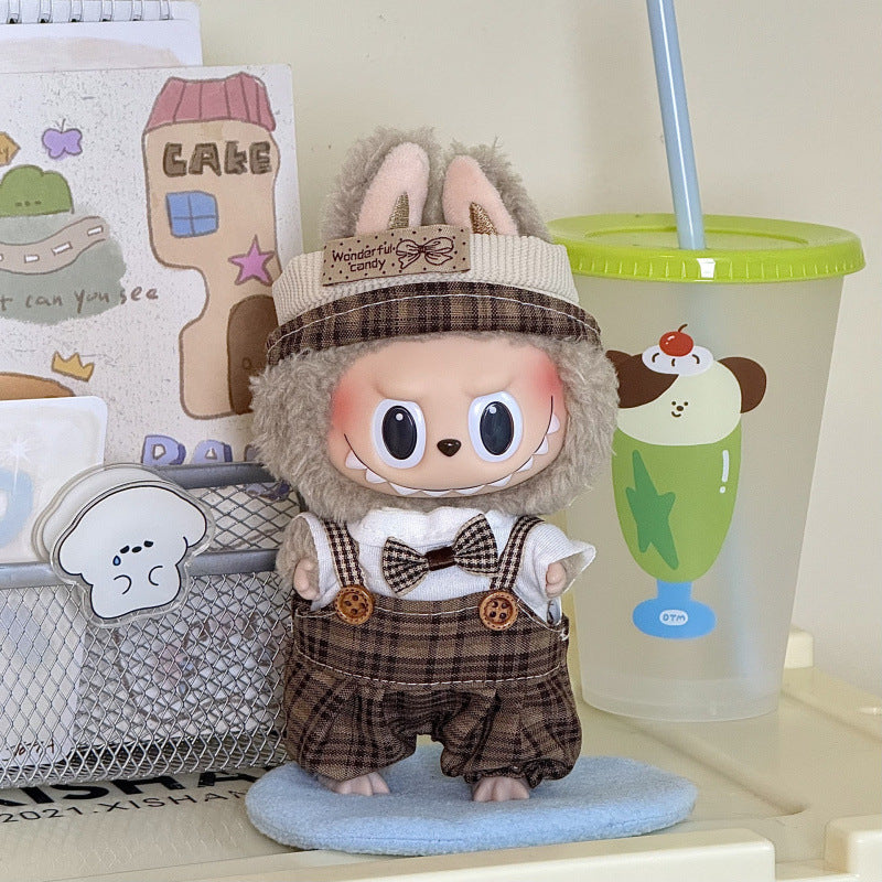 Clothes for Labubu Doll - 1 Set 17cm/6.7inch Doll Clothes for Popmart Labubu, Premium Stylish Outfit with Accessories for Play & Display(No Doll)