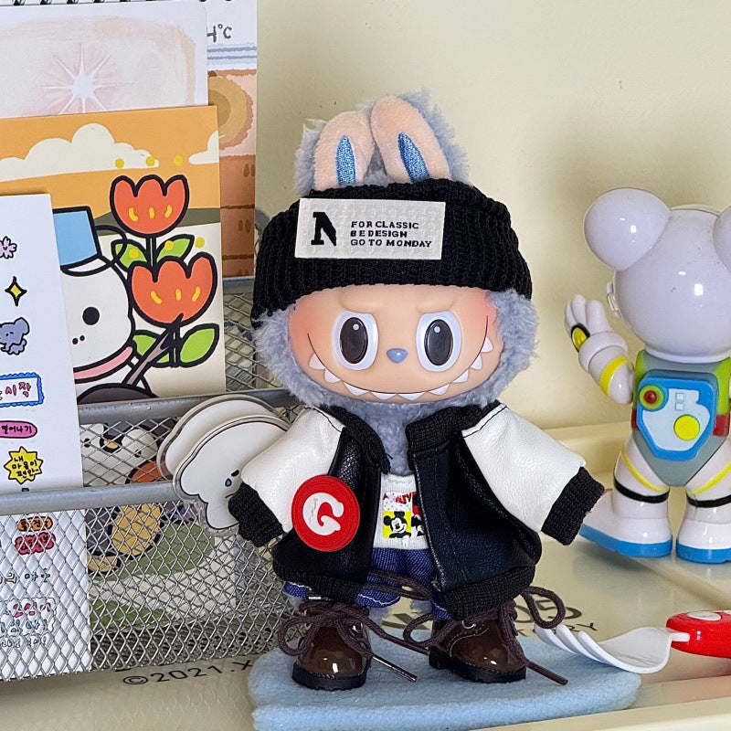 Clothes for Labubu Doll - 1 Set 17cm/6.7inch Doll Clothes for Popmart Labubu, Premium Stylish Outfit with Accessories for Play & Display(No Doll)