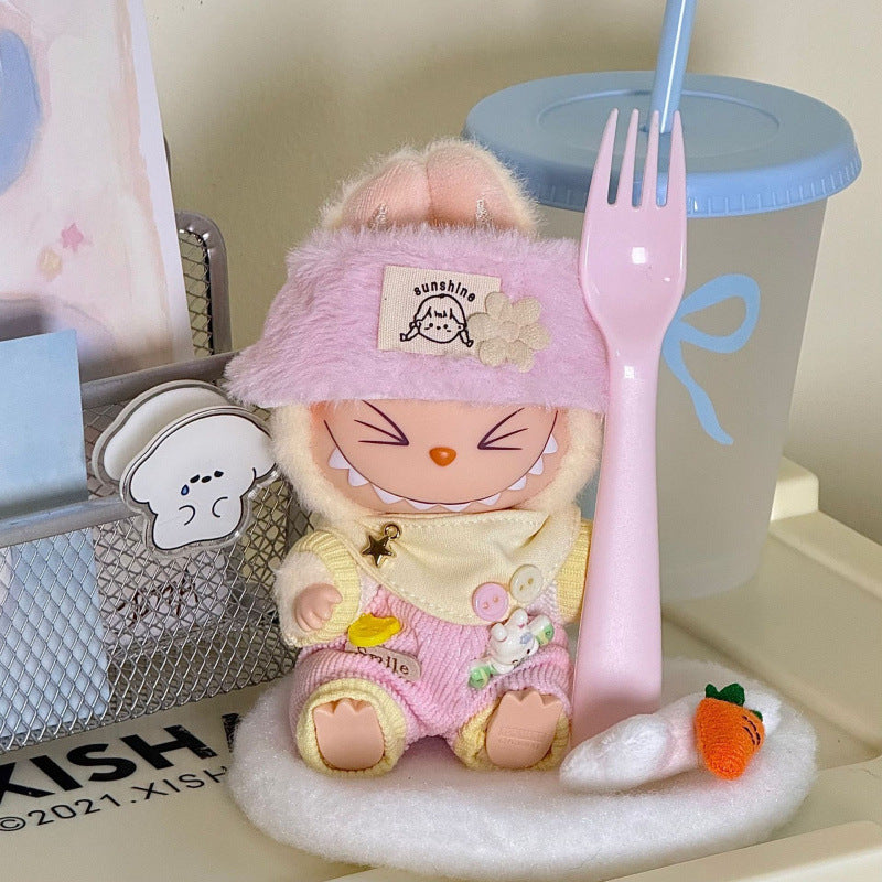 Clothes for Labubu Doll - 1 Set 17cm/6.7inch Doll Clothes for Popmart Labubu, Premium Stylish Outfit with Accessories for Play & Display(No Doll)