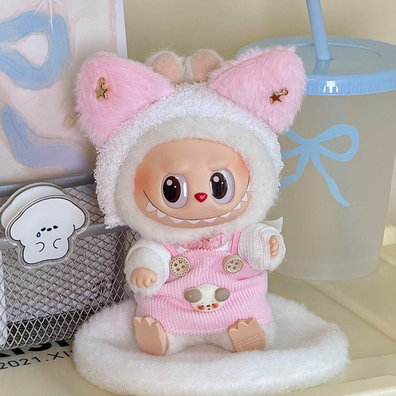 Clothes for Labubu Doll - 1 Set 17cm/6.7inch Doll Clothes for Popmart Labubu, Premium Stylish Outfit with Accessories for Play & Display(No Doll)